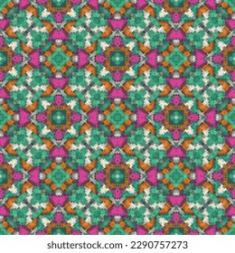 Vector pixel pattern made of small squares .Design for texture,fabric,clothing,wrapping,carpet,Mosaic, background.