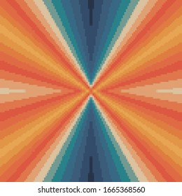 Vector pixel retro futuristic background. Retro Wallpapers. Seamless vector pattern. Pixel art background. 8 bit.