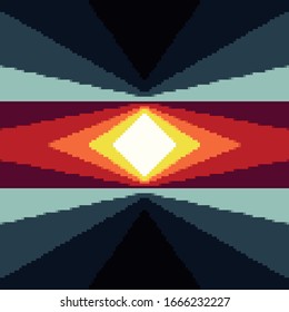 Fondo futurista de píxel vectorial. Papeles Retro. Patrón vectorial sin problemas. Ilustración vectorial para sitio web, tarjeta, afiche, juego. Fondo de arte de Pixel. 8 bits.