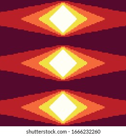 Fondo futurista de píxel vectorial. Papeles Retro. Patrón vectorial sin problemas. Ilustración vectorial para sitio web, tarjeta, afiche, juego. Fondo de arte de Pixel. 8 bits.