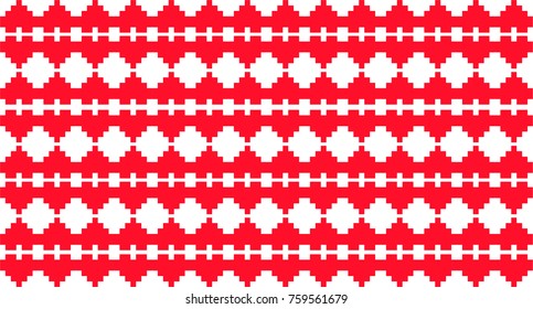 Vector pixel seamless love background with hearts for valentine time