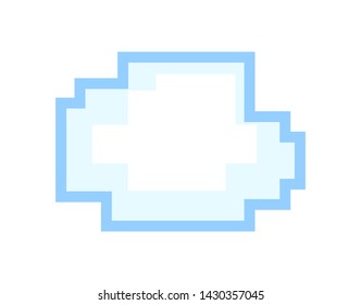 Vector pixel speech bubble. Message box with space for text