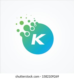 Vector pixel symbol letter K design minimalist. K letter for your best business symbol. Vector illustration EPS.8 EPS.10