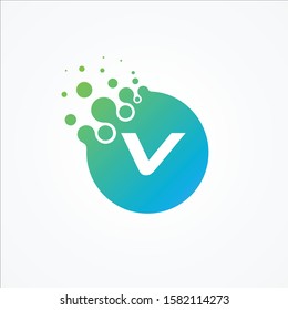 Vector pixel symbol letter V design minimalist. V letter for your best business symbol. Vector illustration EPS.8 EPS.10
