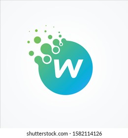 Vector pixel symbol letter W design minimalist. W letter for your best business symbol. Vector illustration EPS.8 EPS.10