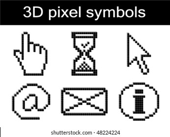 Vector pixel symbols