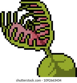 vector pixel-look art dionaea isolated cartoon