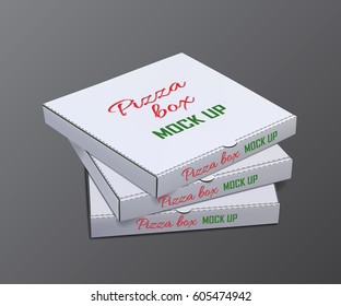 Vector pizza boxes for mock up template.