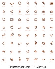 Vector Pizza Cooking Icon Set