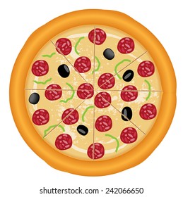 Vector pizza design 