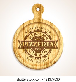 vector pizza design component template for letterhead mark of pizza or pizzeria on antique retro new wood scene that make a difference in your new design cut classic white fast rapid genuine texture i
