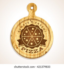 vector pizza design part template for tag sticker of pizza or pizzeria on antique retro new wood background that make a difference in your new design cut classical white fast rapid real texture italy