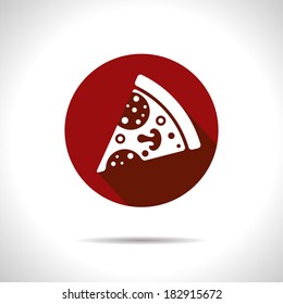 Vector pizza icon. Eps10