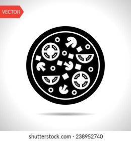 Vector pizza icon. Food icon. Eps10