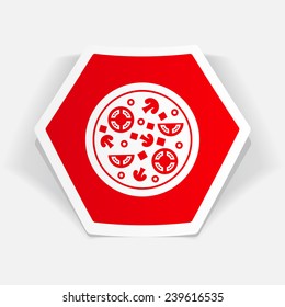 Vector pizza icon. Food icon. Eps10