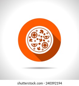 Vector pizza icon. Food icon. Eps10