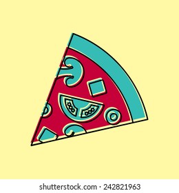 Vector pizza icon. Food icon. Eps10