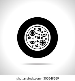 Vector pizza icon. Food icon. Eps10