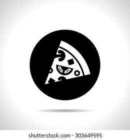 Vector pizza icon. Food icon. Eps10