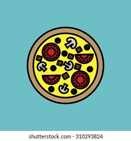 Vector pizza icon. Food icon. Eps10