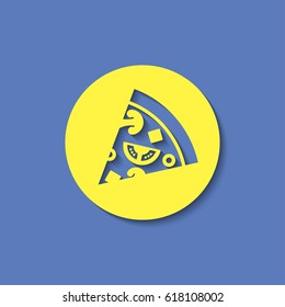 Vector pizza icon. Food icon. Eps10