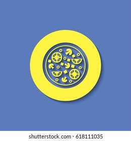 Vector pizza icon. Food icon. Eps10