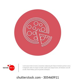 Vector Pizza icon Illustration. Flat pictogram icon