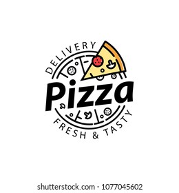 Vector Pizza Logo Stock Vector (Royalty Free) 1077045602 | Shutterstock