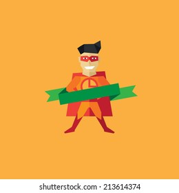 Vector Pizza Man logo