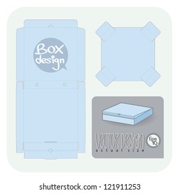 Vector Pizza package die cut (actual size)