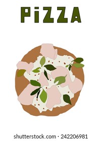 Vector pizza pattern (Can be used as texture for cards, invitations, DIY projects, web sites or for any other design) 