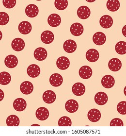 Vector Pizza Salami Fast Food Pattern