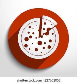 Vector pizza web icon. Eps 10.