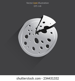 Vector pizza web icon. Eps 10.