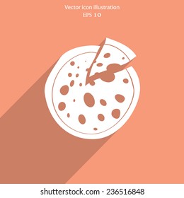 Vector pizza web icon. Eps 10.