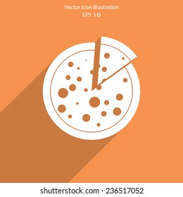 Vector pizza web icon. Eps 10.