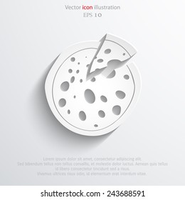Vector pizza web icon Eps 10.