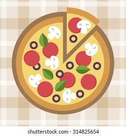 Vector Pizza.flat Style 