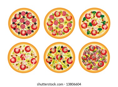 Vector pizzas