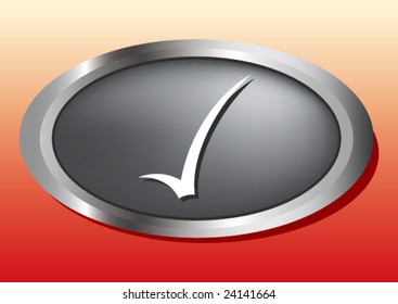 Vector Placard Banner With Approval Sign