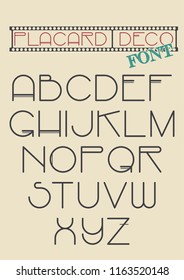 Vector Placard Deco Font From The Roaring Twenties