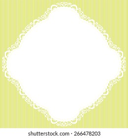 Vector Place-mat Green Stripes and Lace