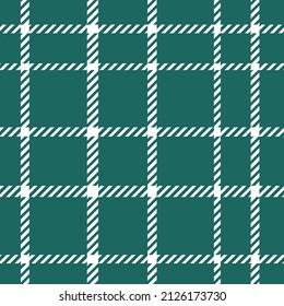 Vector plaid seamless pattern in green and white for st. Patrick's day. Print Texture, Buffalo tartan hand drawn. Designs for textiles, fabric, wrapping paper, packaging, scrapbooking.