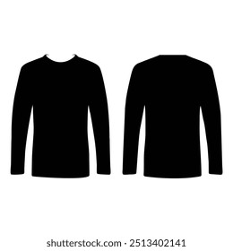 vector plain long sleeve t-shirt