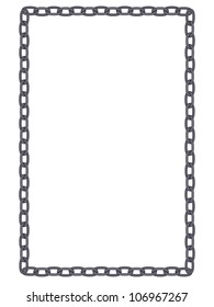 vector plain and simple metal chain frame isolated