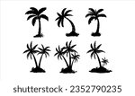 vector Plam tree design, plam tree silhouette