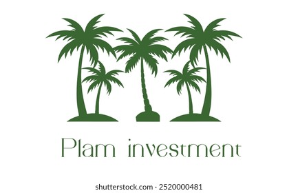 Vector Icono de silueta de árbol de palmera de diseño de palmera