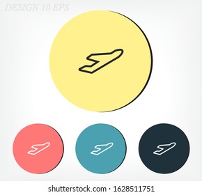 Vector plane flat design. Plane flying. the plane takes off. the work is done for your use for your purposes and purposes. eps 10 icons vector
