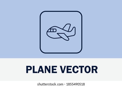 Vektorgrafik des Flugzeugsymbol. Einzeln auf pastellfarbenem Hintergrund. Für Designer.