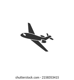 Vector plane icon in modern flat style sign